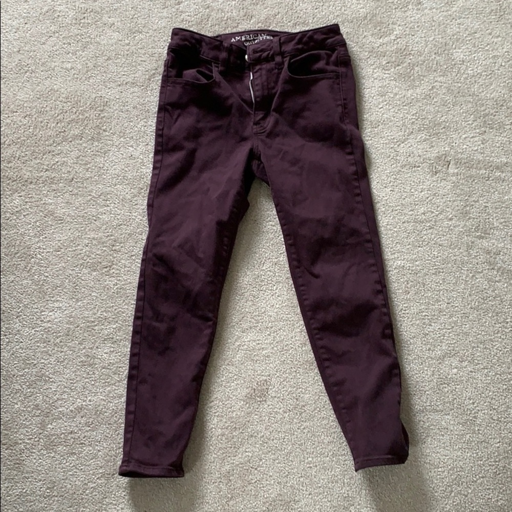 Cropped purple pants